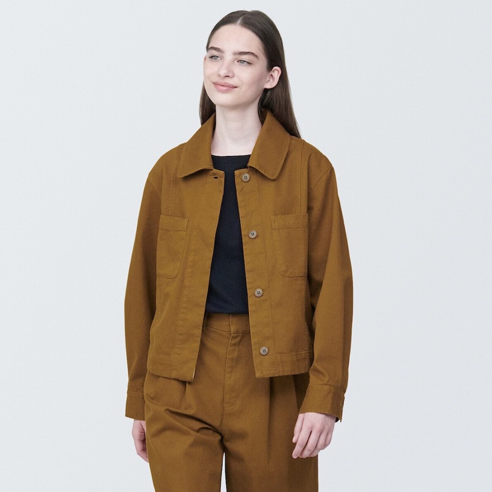 Muji Kapok chore coat utility jacket, size M